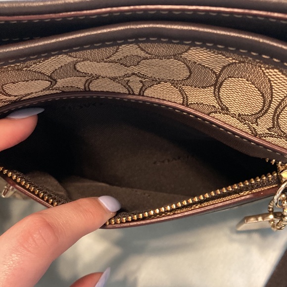 Coach Signature Print Canvas Satchel - Picture 9 of 12